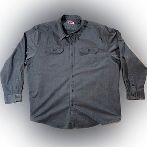 Wangler, Black Long Sleeve Workshirt, 3XL